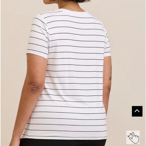 Torrid Super Soft Crew Neck Stripe Tee - Picture 2 of 6